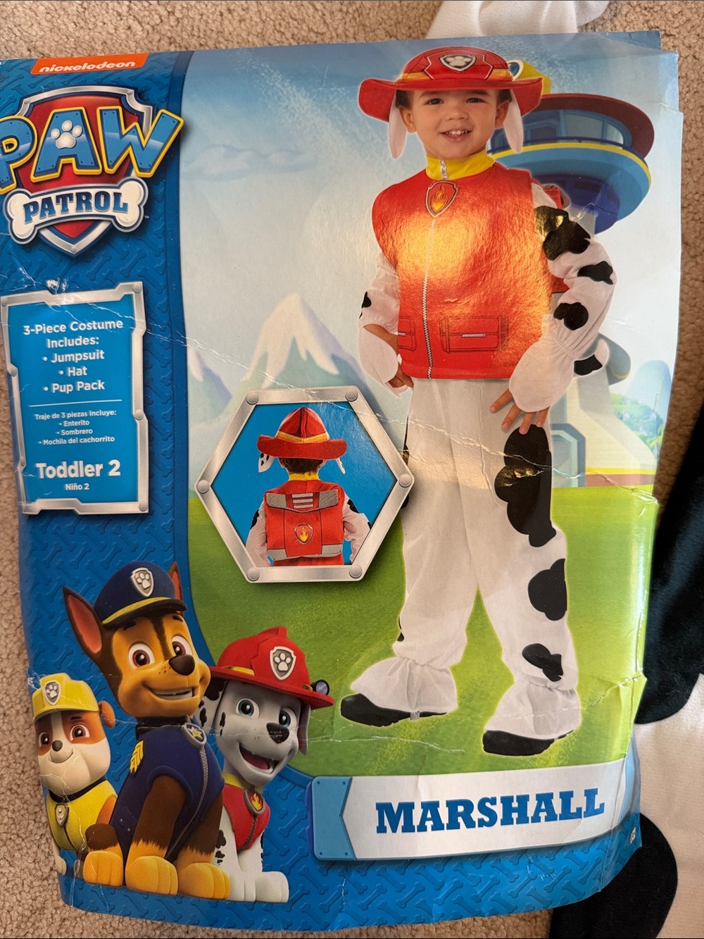 Paw Patrol Marshall Costume - Red, White, Black